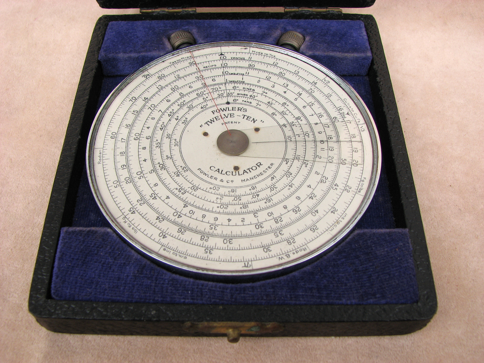 Fowlers Twelve Ten architects calculator in special presentation case